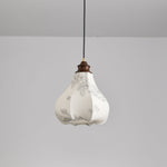 Blossom Lantern Pendant Light – Walnut Wood & Fabric Shade