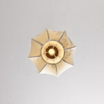 Blossom Lantern Pendant Light – Walnut Wood & Fabric Shade