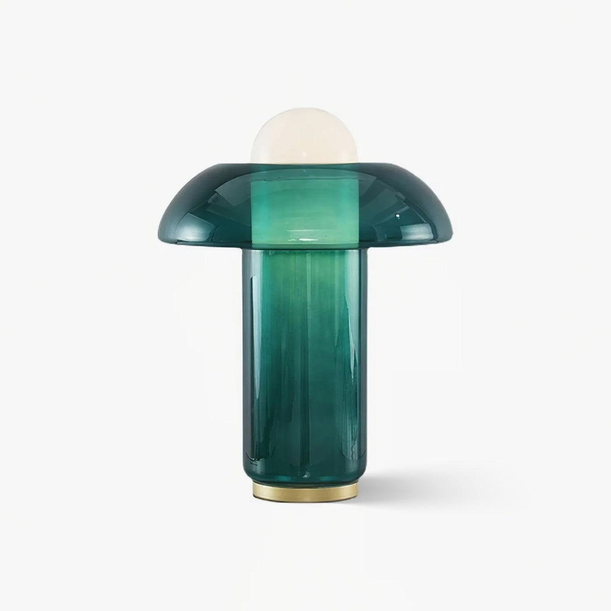 Blue Glass Mushroom Table Lamp