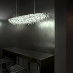 Boat Crystal Chandelier – Modern Linear LED Pendant for Dining & Living Rooms