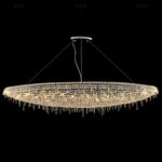 Boat Crystal Chandelier – Modern Linear LED Pendant for Dining & Living Rooms