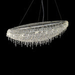 Boat Crystal Chandelier – Modern Linear LED Pendant for Dining & Living Rooms