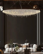 Boat Crystal Chandelier – Modern Linear LED Pendant for Dining & Living Rooms