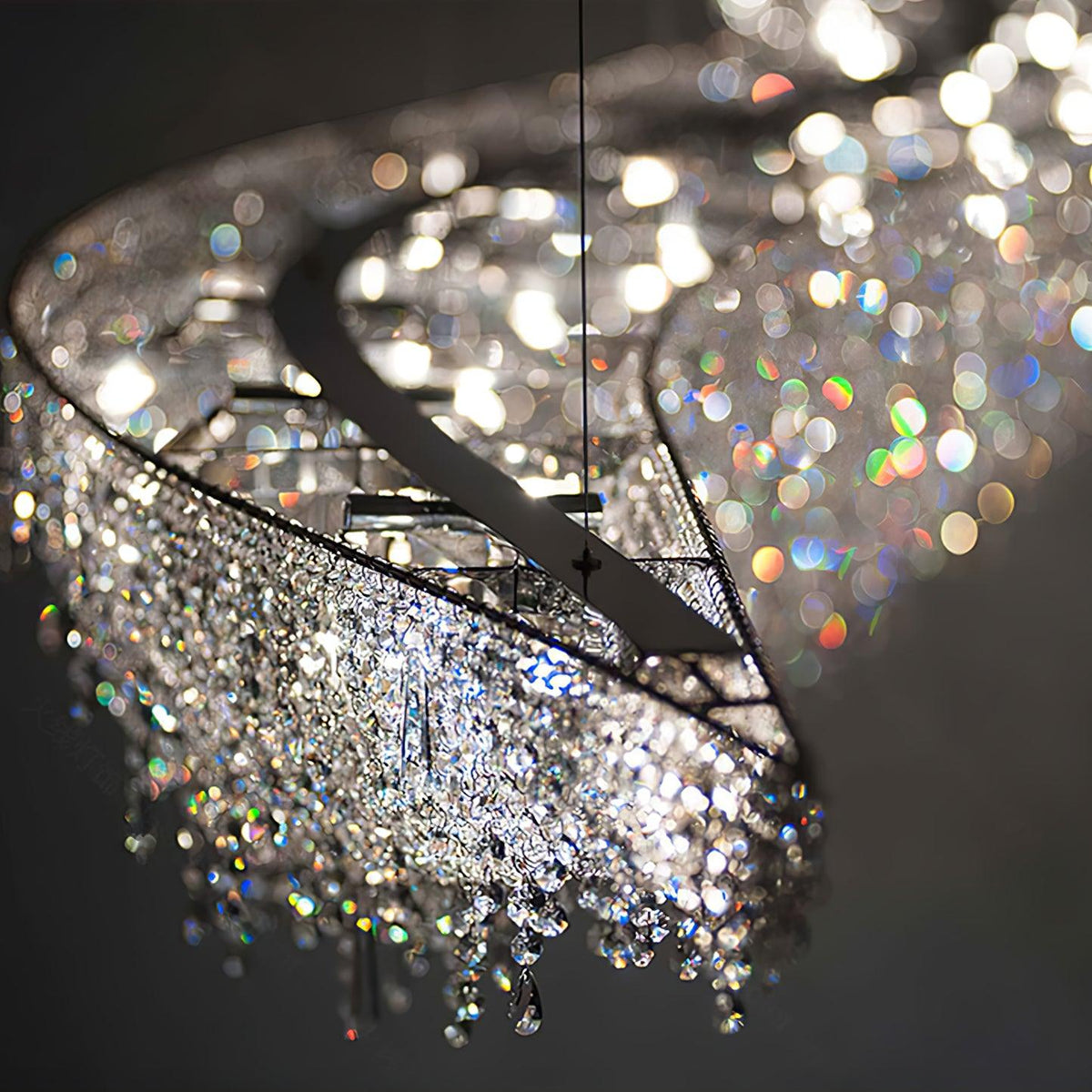 Boat Crystal Chandelier – Modern Linear LED Pendant for Dining & Living Rooms