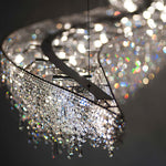 Boat Crystal Chandelier – Modern Linear LED Pendant for Dining & Living Rooms