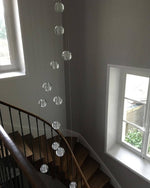 Crystal Ball Pendant Light – Chrome & Clear Glass Chandelier