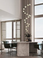 Crystal Ball Pendant Light – Chrome & Clear Glass Chandelier