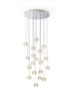 Crystal Ball Pendant Light – Chrome & Clear Glass Chandelier
