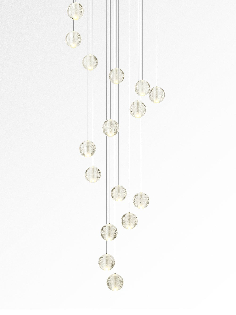 Crystal Ball Pendant Light – Chrome & Clear Glass Chandelier