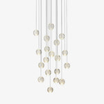 Crystal Ball Pendant Light – Chrome & Clear Glass Chandelier