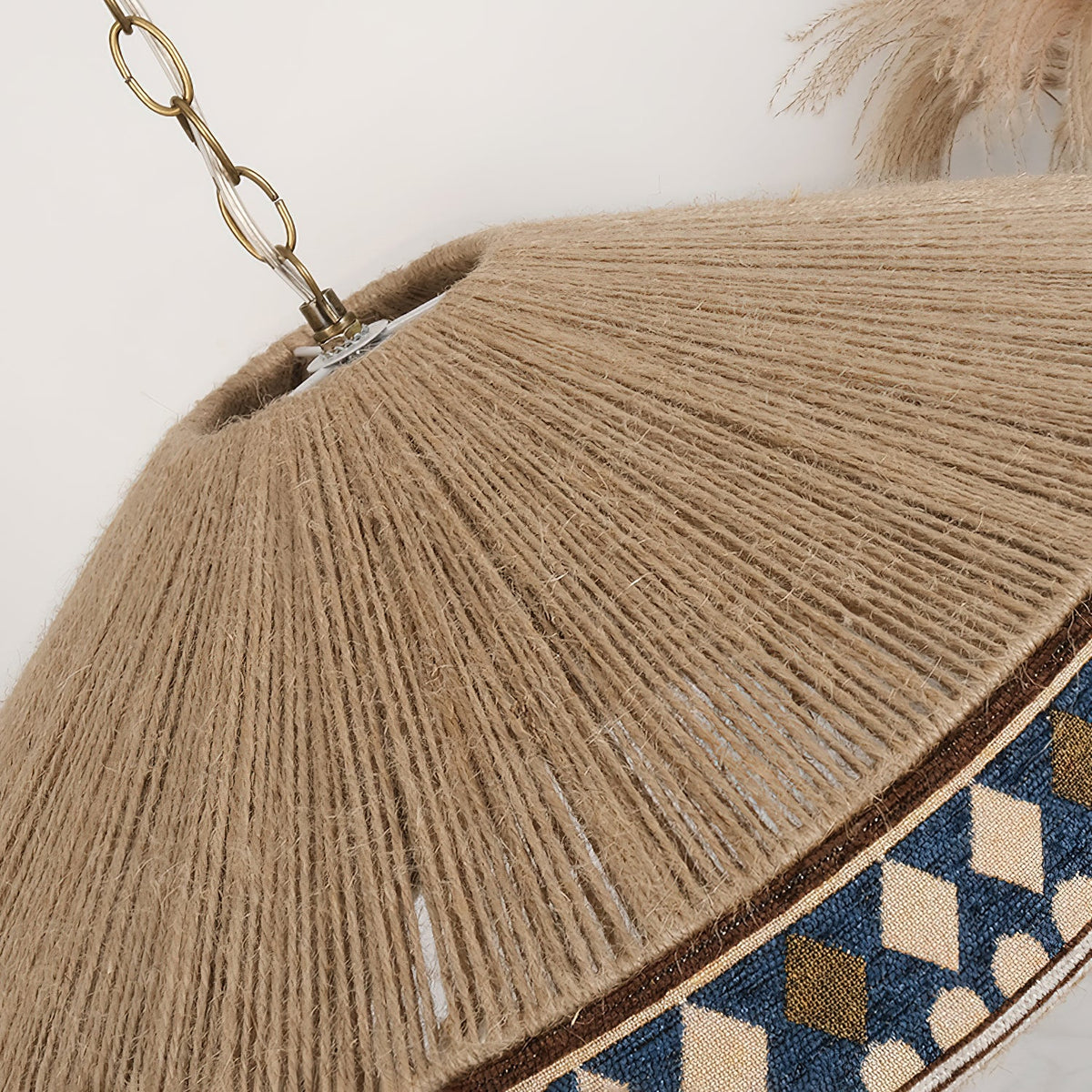 Artisan Woven Fringe Pendant Light for Boho Interiors