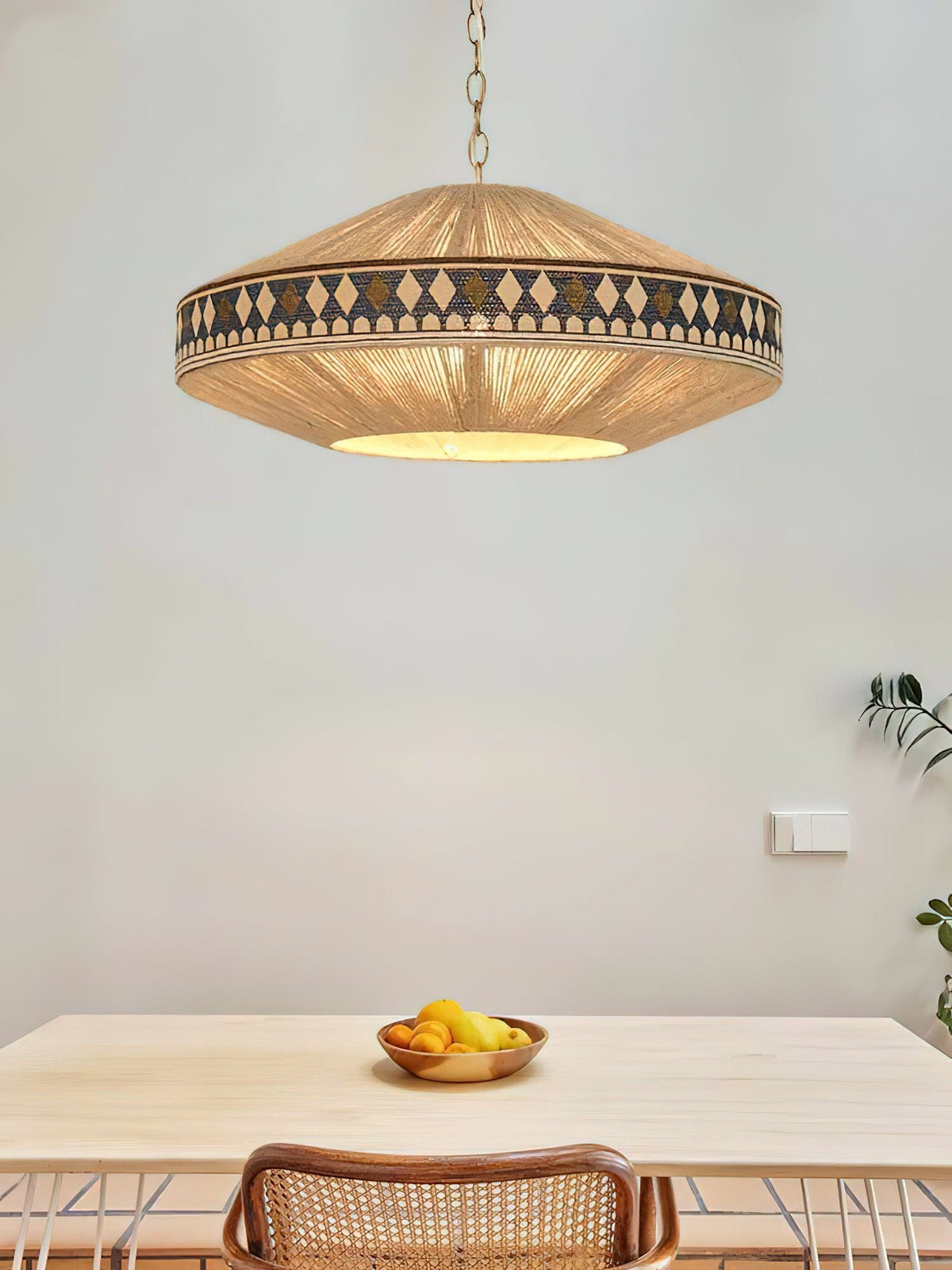Artisan Woven Fringe Pendant Light for Boho Interiors