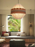 Artisan Woven Fringe Pendant Light for Boho Interiors