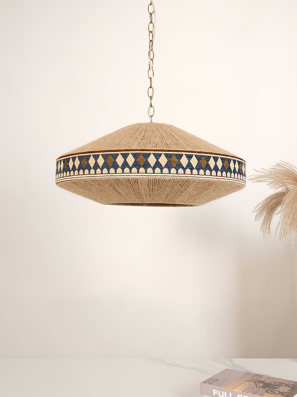 Artisan Woven Fringe Pendant Light for Boho Interiors