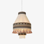 Artisan Woven Fringe Pendant Light for Boho Interiors