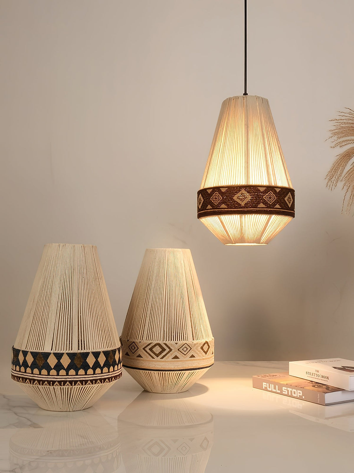 Artisan Woven Fringe Pendant Light for Boho Interiors