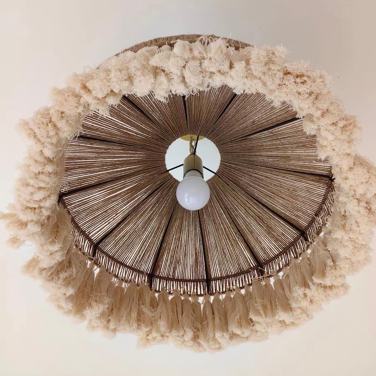 Tidecroft Tassel Pendant Light – Handwoven Hemp Rope Bohemian Chandelier