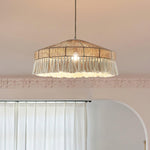 Tidecroft Tassel Pendant Light – Handwoven Hemp Rope Bohemian Chandelier