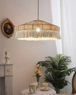 Tidecroft Tassel Pendant Light – Handwoven Hemp Rope Bohemian Chandelier