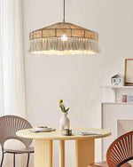 Tidecroft Tassel Pendant Light – Handwoven Hemp Rope Bohemian Chandelier