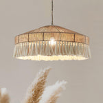 Tidecroft Tassel Pendant Light – Handwoven Hemp Rope Bohemian Chandelier
