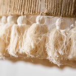Boho Rara Handwoven Cotton Pendant Light – Natural Hemp Tassel Chandelier