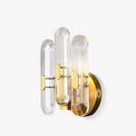 Bolton Crystal Wall Sconce in Brass for Bedroom and Living Room
