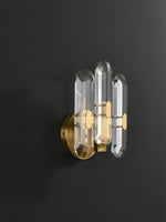 Bolton Crystal Wall Sconce in Brass for Bedroom and Living Room