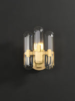Bolton Crystal Wall Sconce in Brass for Bedroom and Living Room
