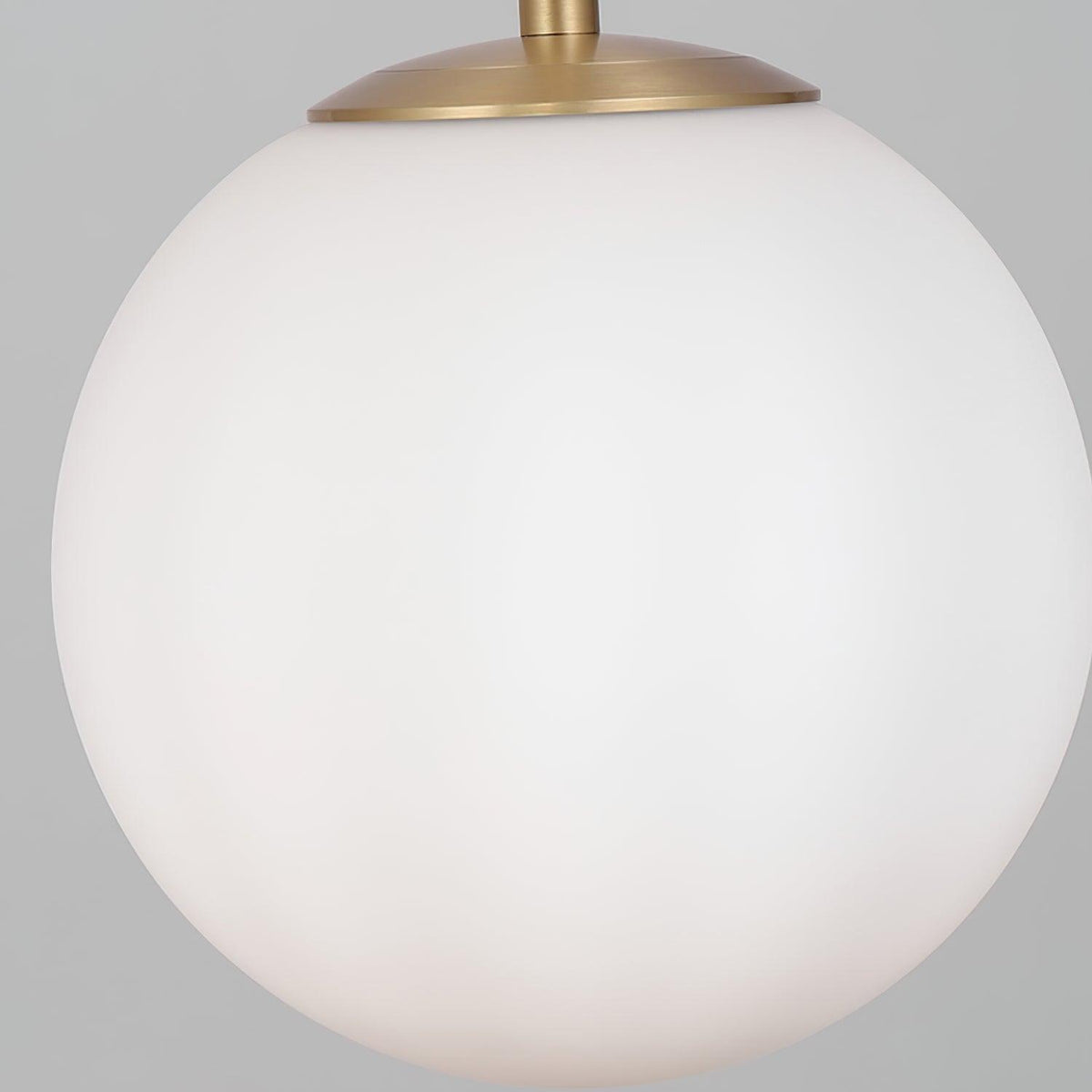 Born Pendant Light in Polished Brass and Opal Glass, Modern Minimalist Ceiling Lamp