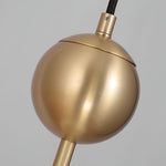 Born Pendant Light in Polished Brass and Opal Glass, Modern Minimalist Ceiling Lamp