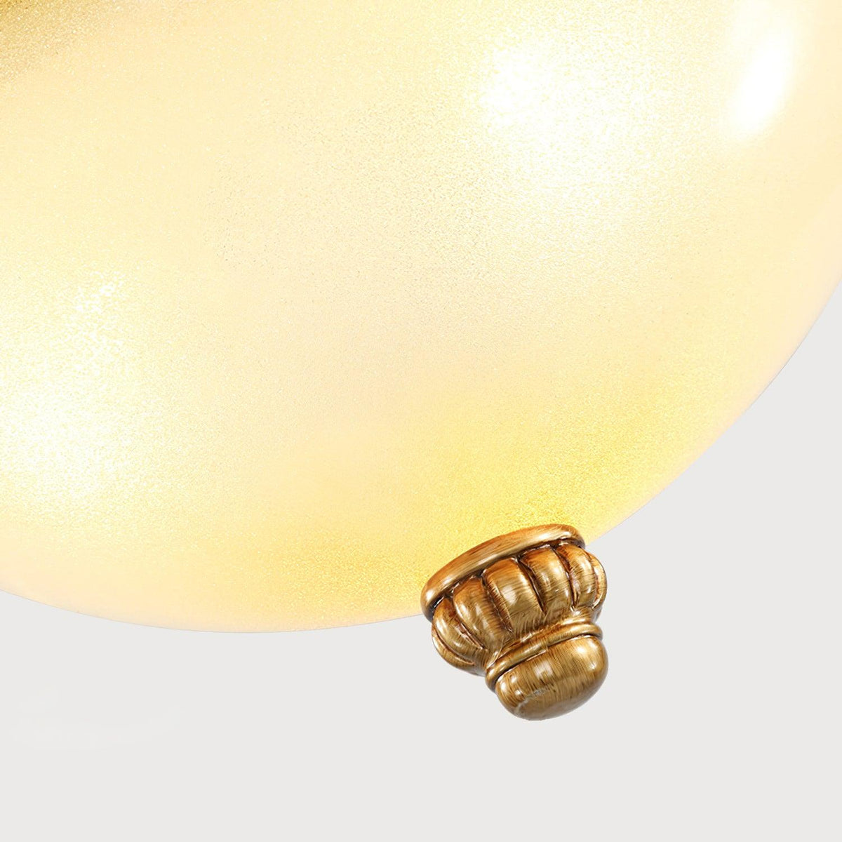 Brahm Flush Ceiling Light – Modern Antique Beige Glass Fixture