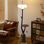 Branche Lantern Wooden Floor Lamp with Side Table for Living Room
