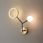 Brass Branch Glass Wall Lamp