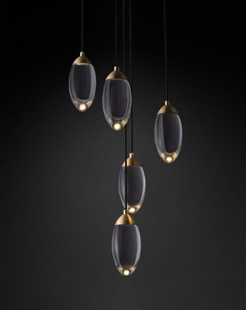 Brass crystal Pendant Lamp