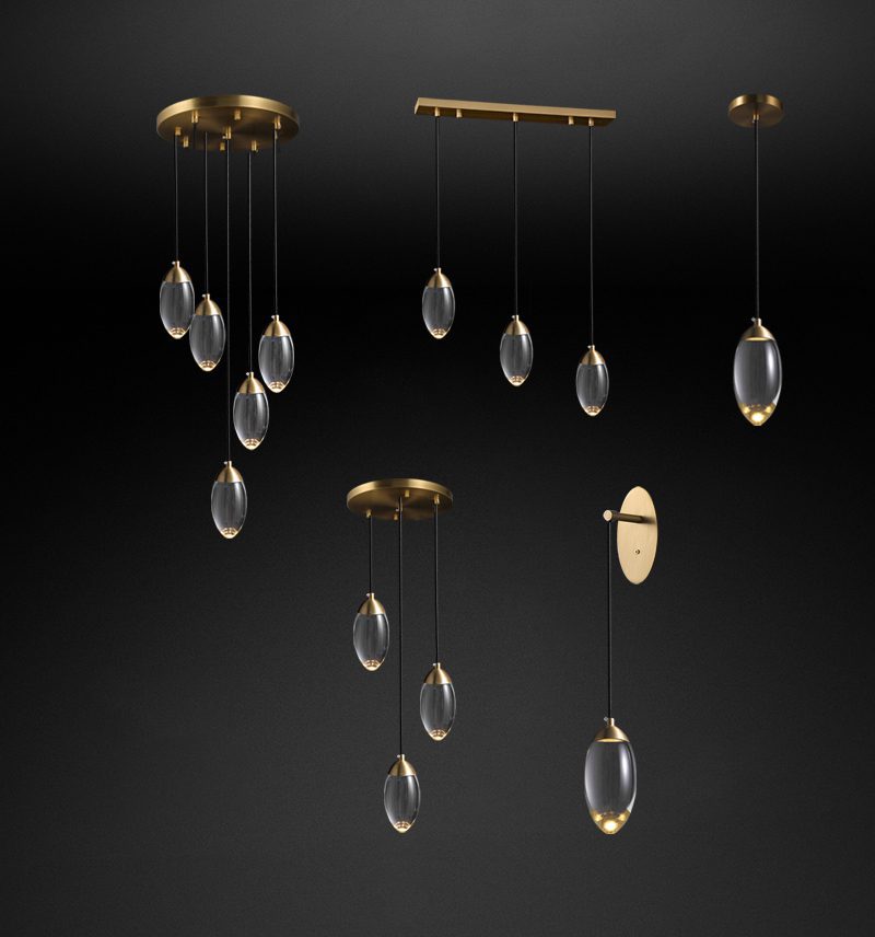 Brass crystal Pendant Lamp