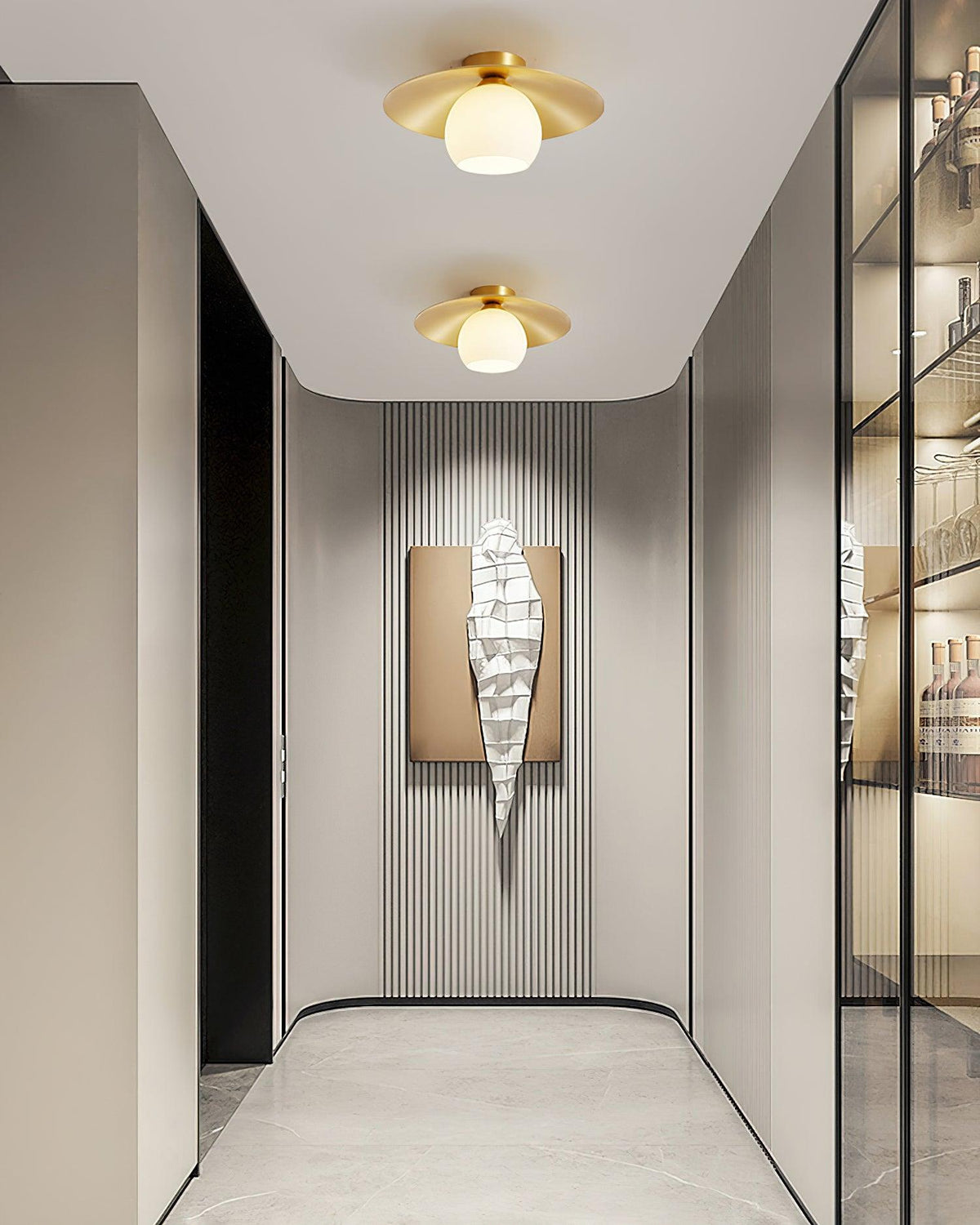 Brass Cap Ceiling Lamp