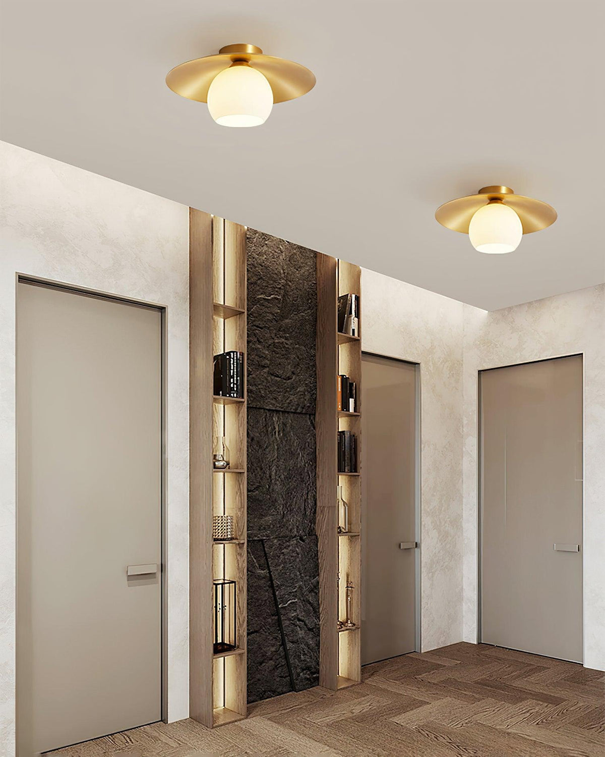 Brass Cap Ceiling Lamp