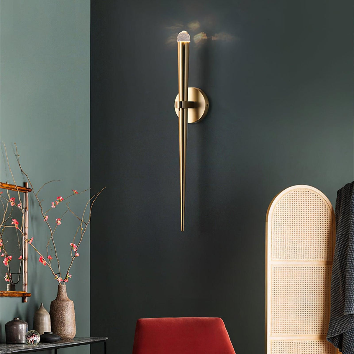 brass-cone-wall-lamp