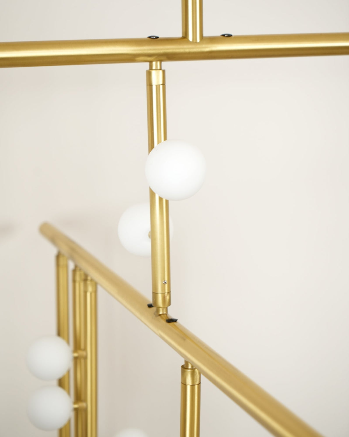 Brass Glass Drop Candelabrum Chandelier