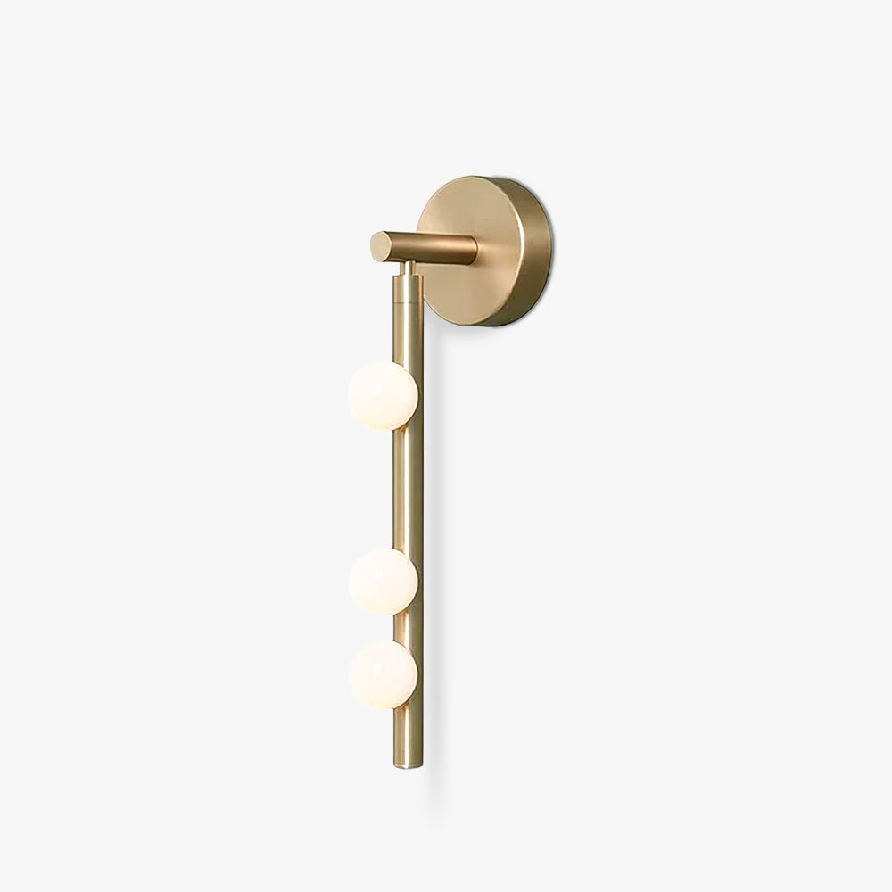 Brass Glass Tube Plug In Wall Lamp
