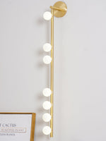 Brass Glass Tube Plug In Wall Lamp