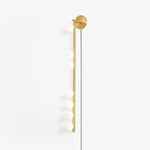 Brass Glass Tube Plug In Wall Lamp
