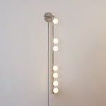 Brass Glass Tube Plug In Wall Lamp
