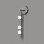 Brass Glass Tube Plug In Wall Lamp