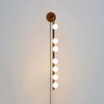 Brass Glass Tube Plug In Wall Lamp