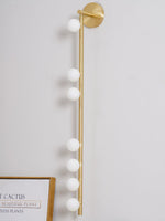 Brass Glass Tube Plug In Wall Lamp
