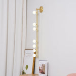 Brass Glass Tube Plug In Wall Lamp