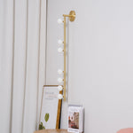 Brass Glass Tube Plug In Wall Lamp