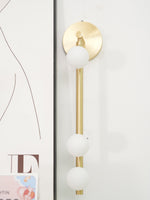 Brass Glass Tube Plug In Wall Lamp
